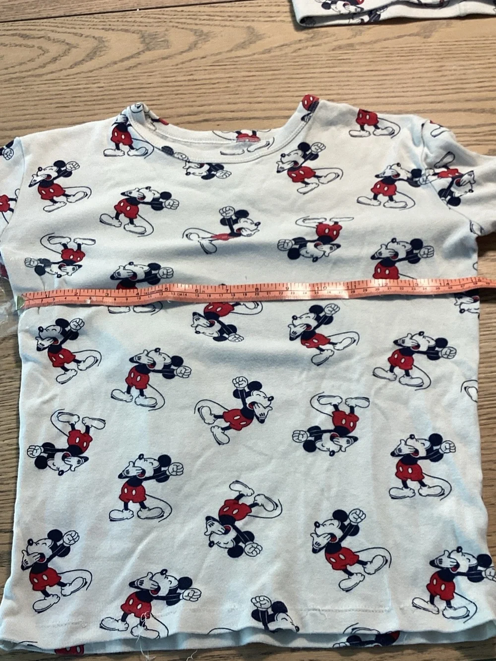 Disney White Pajama Set with Red & Black Cartoon Print - Picture 5 of 7